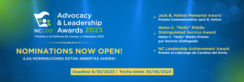 NCCDD Advocacy Leadership Awards Web Banner 2023 Applications