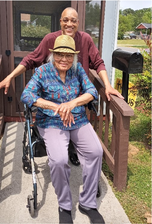Anthony Young with his mother