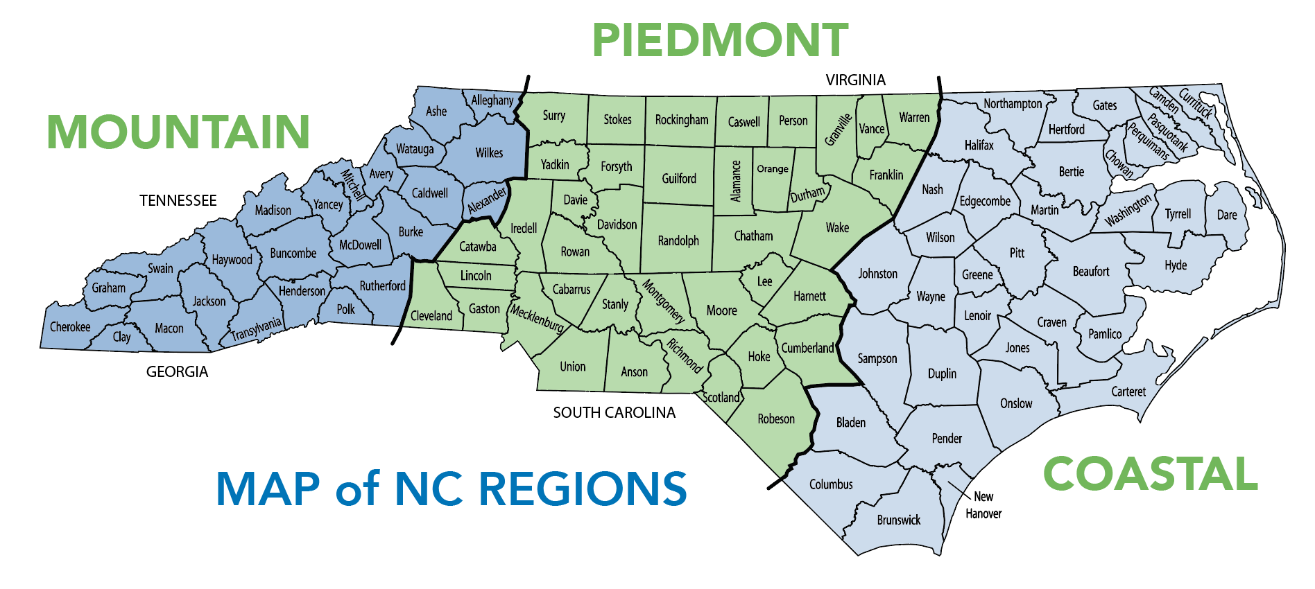 NC Region Map