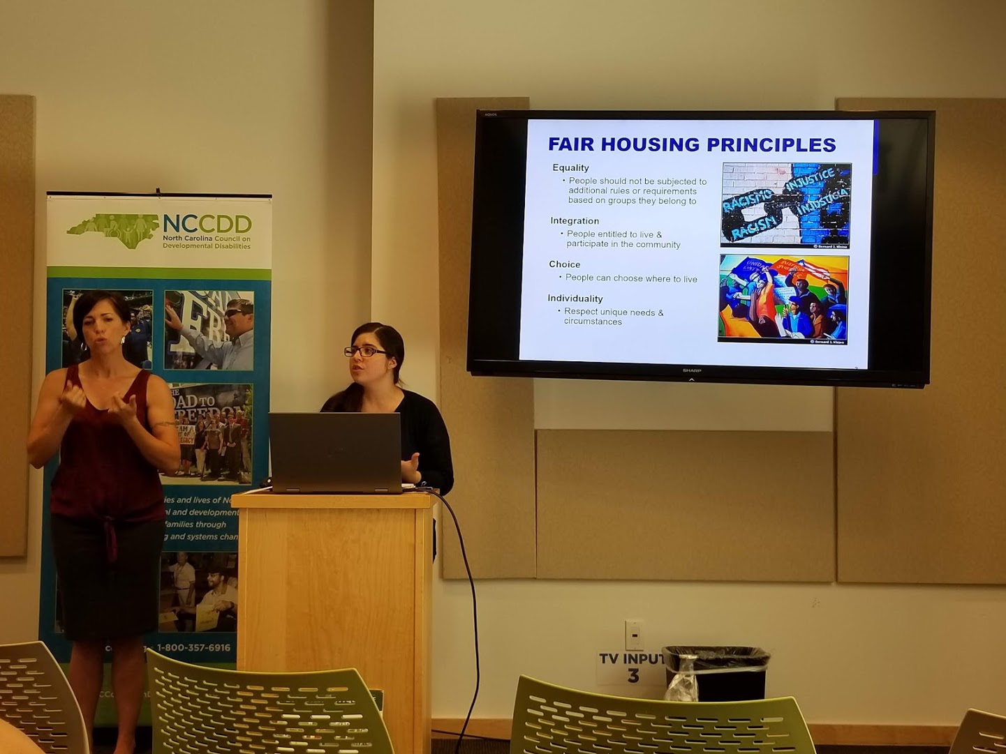 Lauren Brasil shows Fair Housing Principles PPT