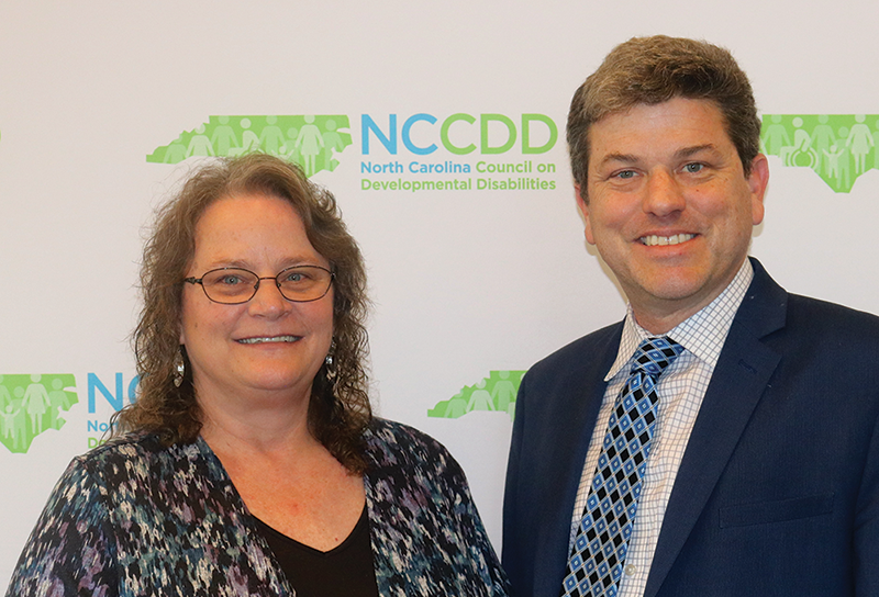 NCCDD Council Chair Kerri Eaker and Executive Director Talley Wells