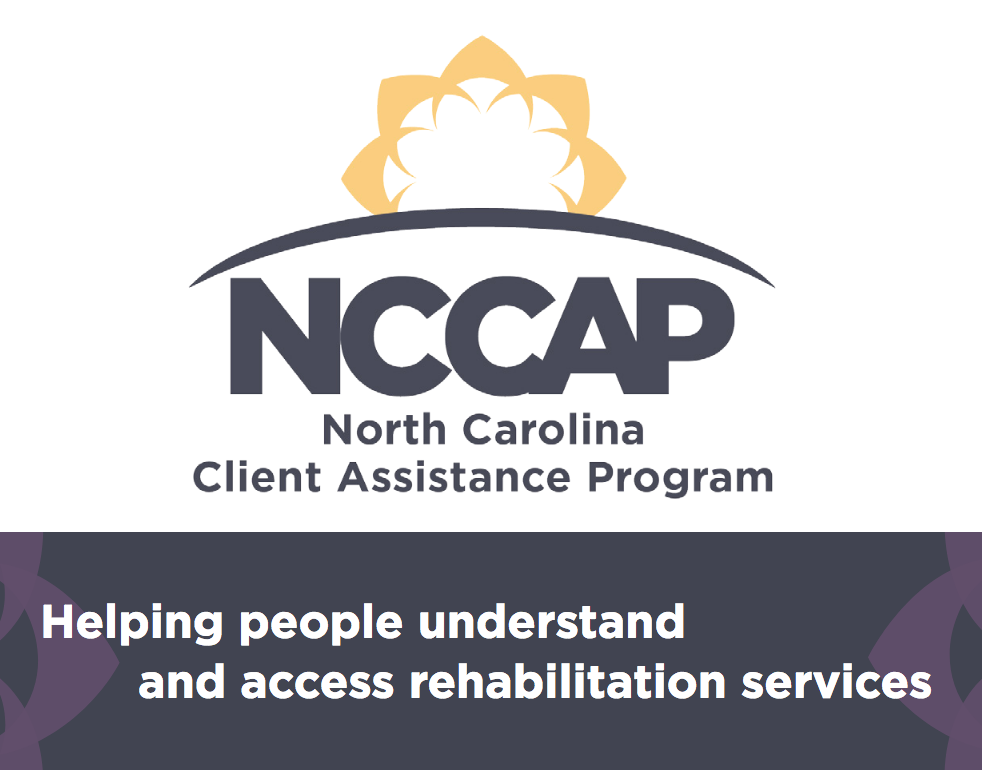 North Carolina Client Assistance Program logo - helping people understand and access rehab services