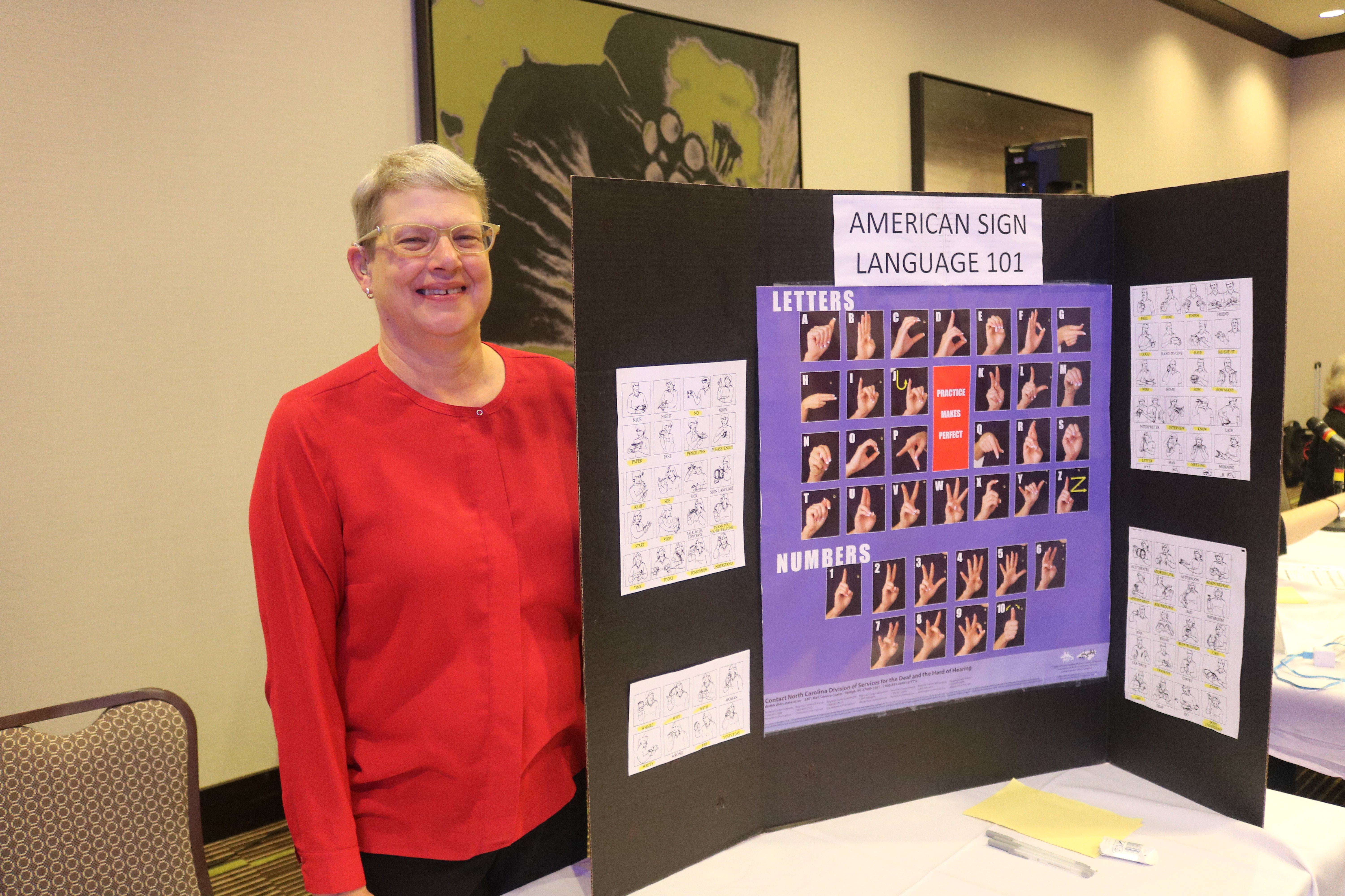 American Sign Language station at the Different World Activity