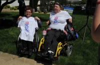 Pam Dickens and Ellen Perry proudly celebrate the ADA25 Anniversary